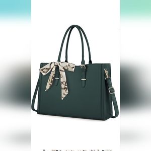 Classic & Professional Laptop Tote Bag with Silk Scarf Waterproof